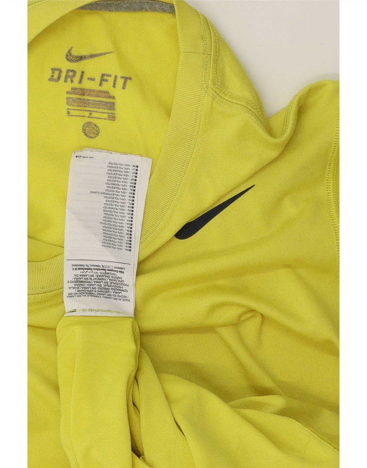 Мужская футболка Nike Dri Fit, маленький желтый полиэстер