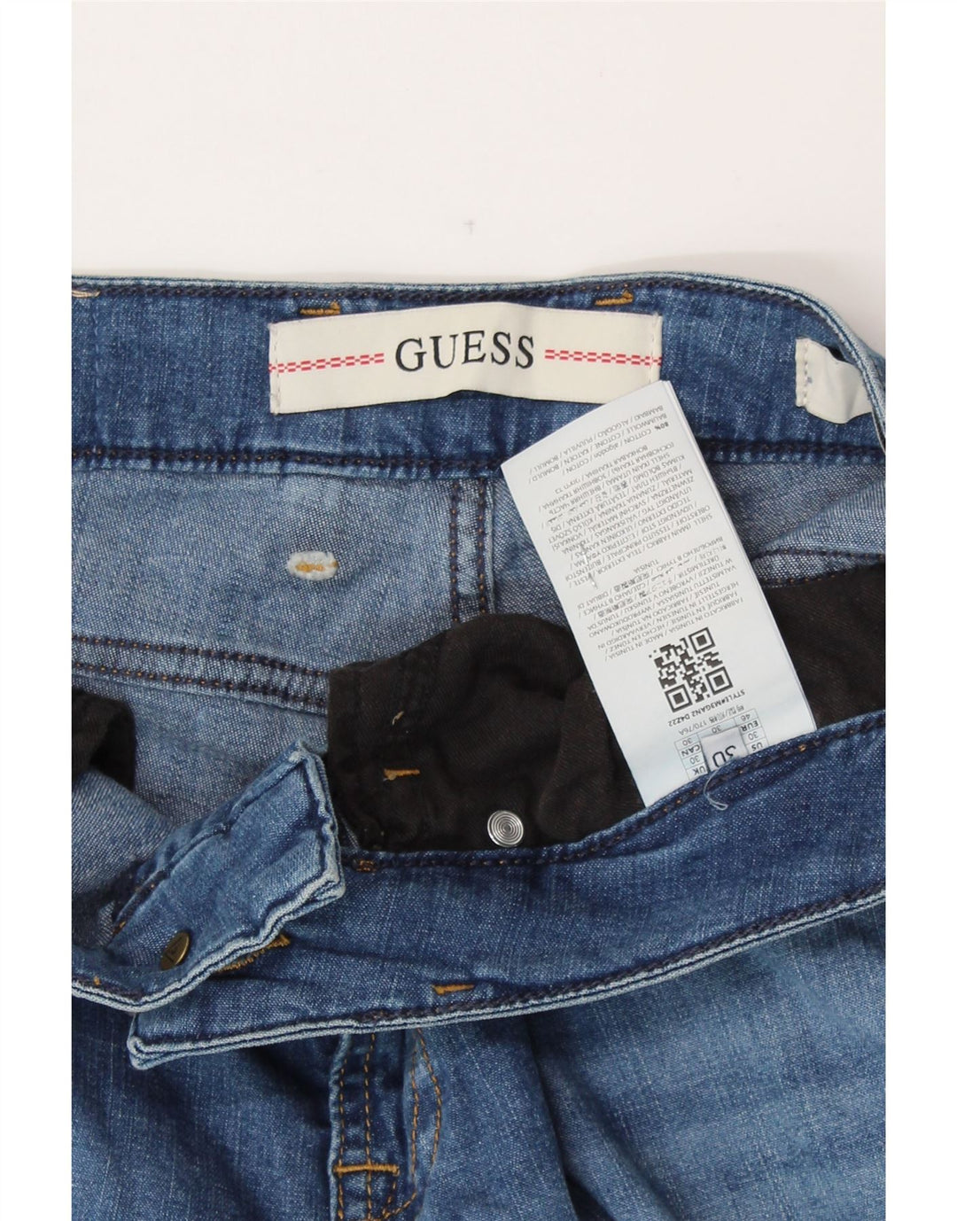 Женские прямые джинсы GUESS W30 L31 синие, хлопок