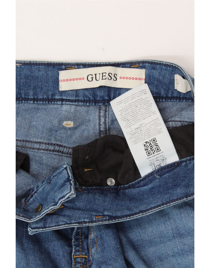 Женские прямые джинсы GUESS W30 L31 синие, хлопок