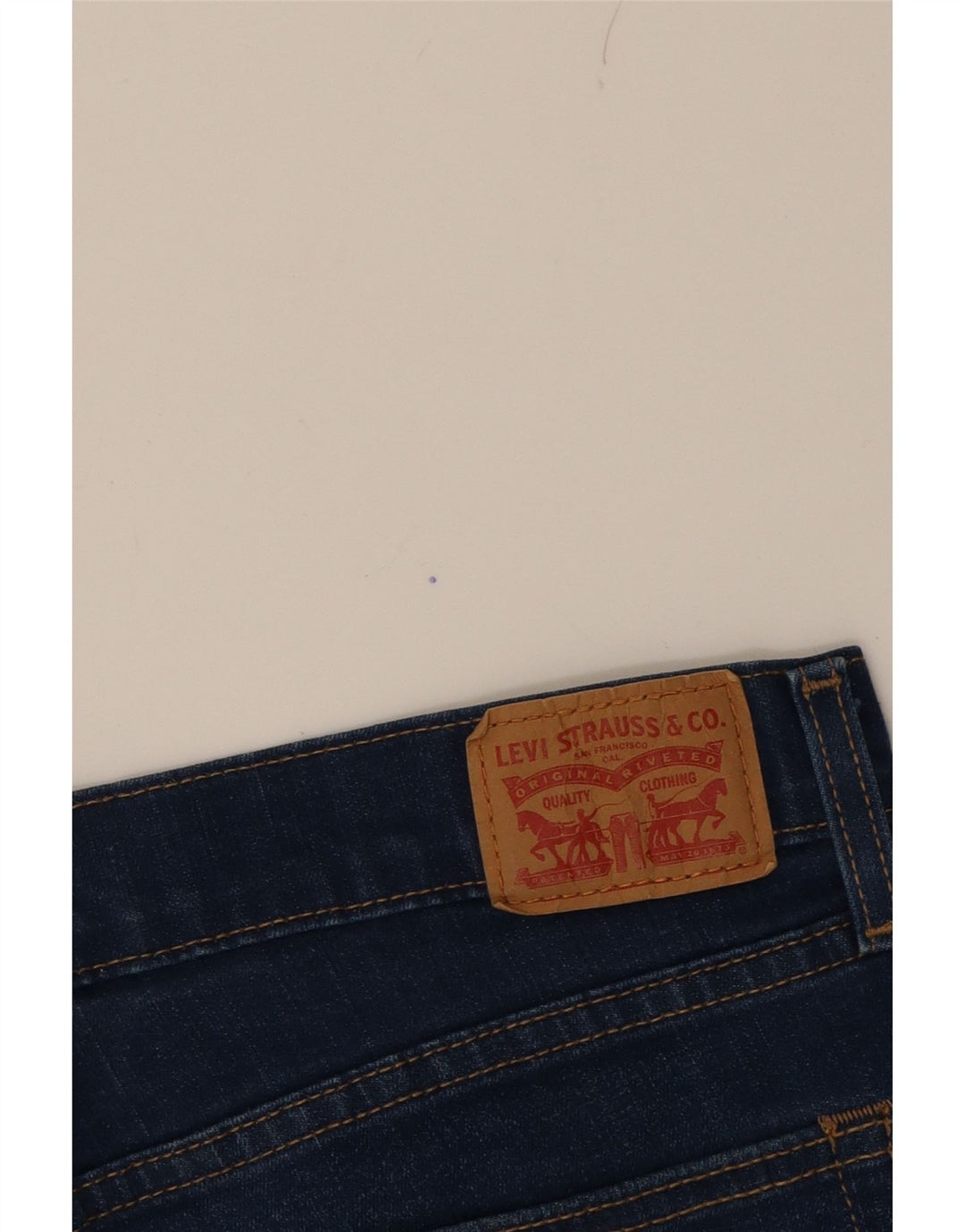 LEVI'S Womens Denim Shorts W29 Medium  Navy Blue Cotton Vintage Levi's and Second-Hand Levi's from Messina Hembry 