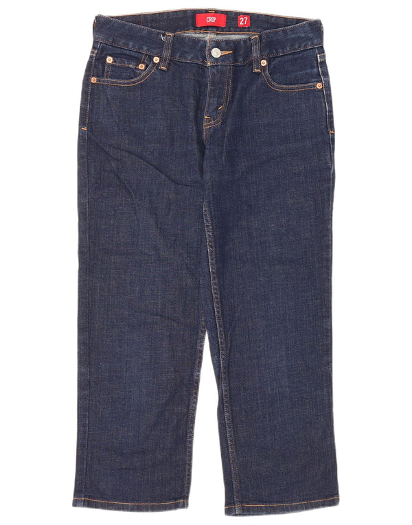 Женские укороченные джинсы-капри Levi's W27 L22, темно-синие, хлопок