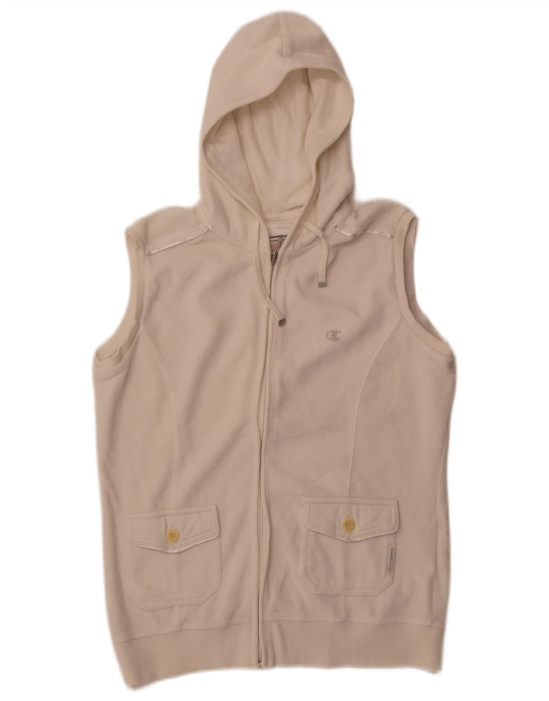 Женский свитер с капюшоном и молнией Champion Heritage Fit UK 14, средний белый