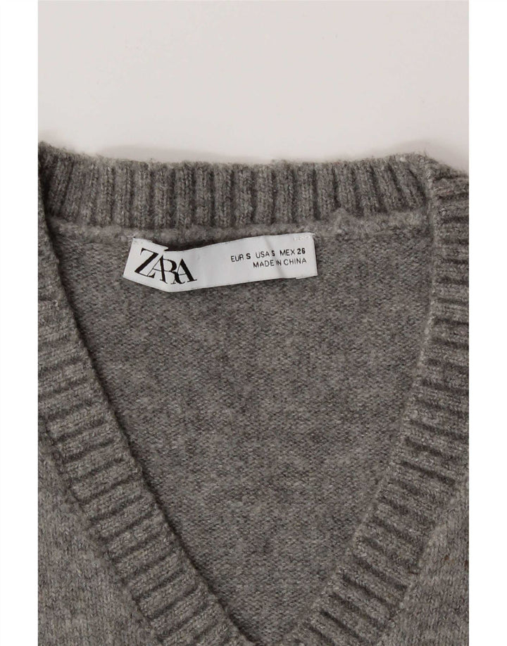 Женская майка без рукавов Zara UK 10, маленькая, серая
