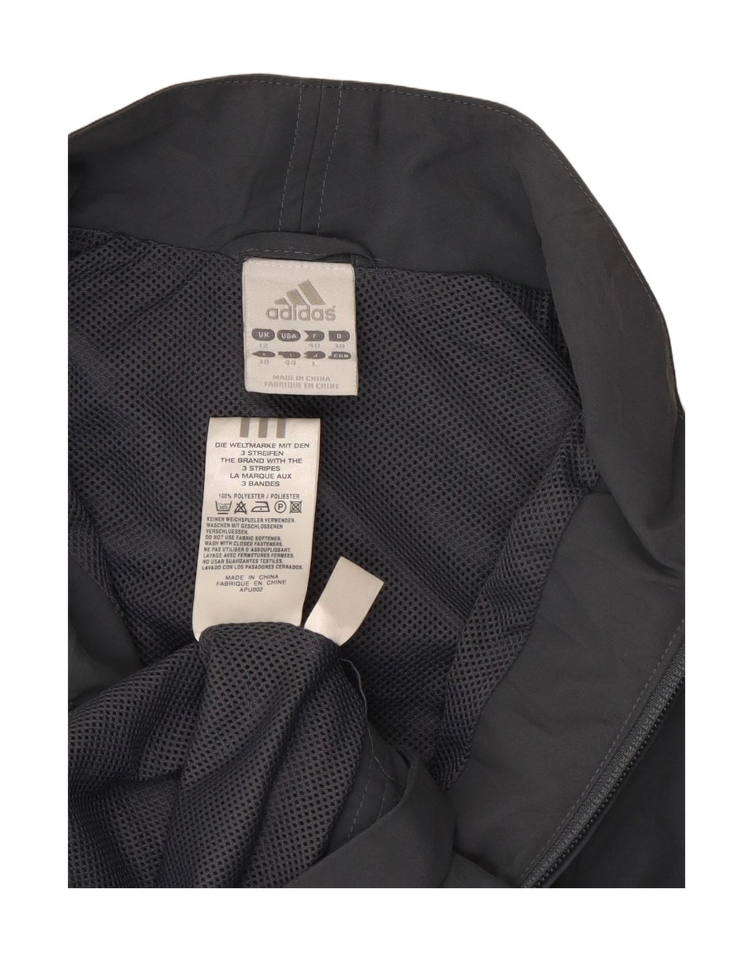 Женский спортивный костюм без рукавов Adidas UK 12, средний серый полиэстер
