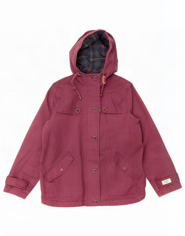 Женская ветровка с капюшоном Joules UK 14 Большой фиолетовый хлопок
