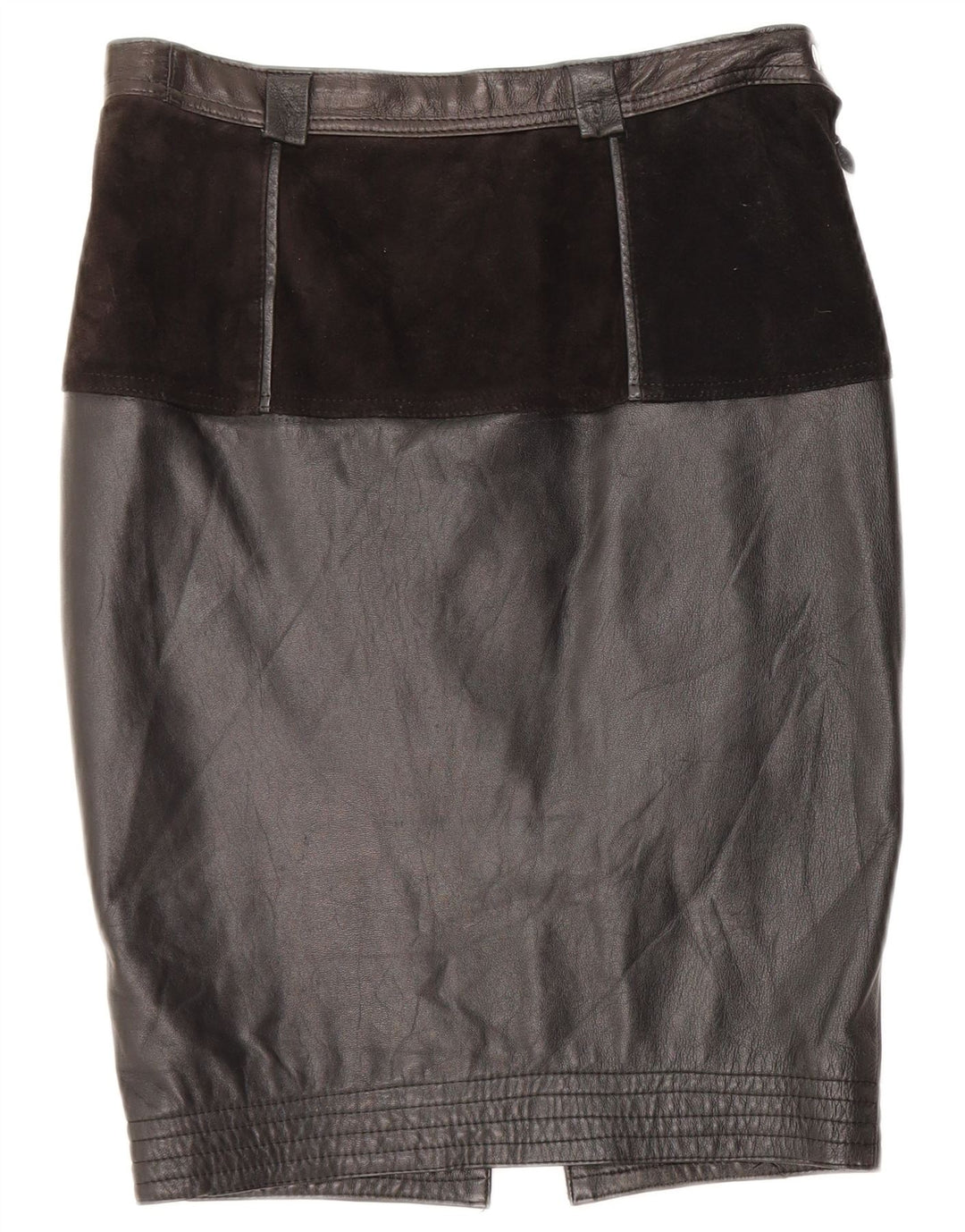 Юбка женская кожаная VINTAGE Medium W28 черная