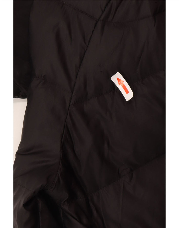 Guess Женское стеганое пальто UK 12 Medium Black из полиамида