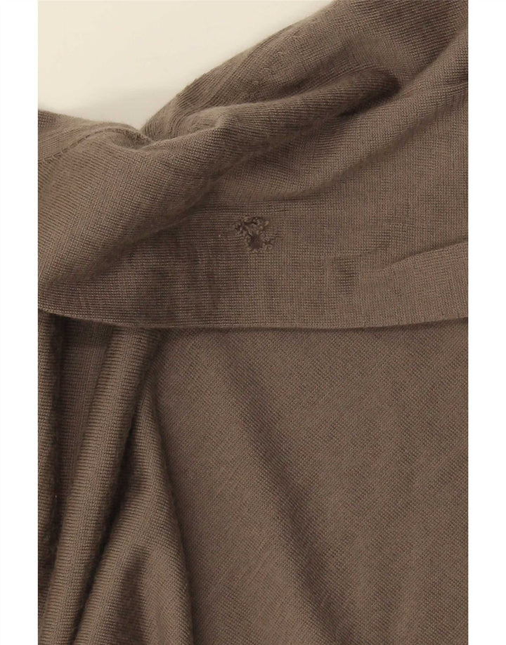 Мужской свитер Massimo Dutti с воротником на молнии 2XL, коричневый, шерсть