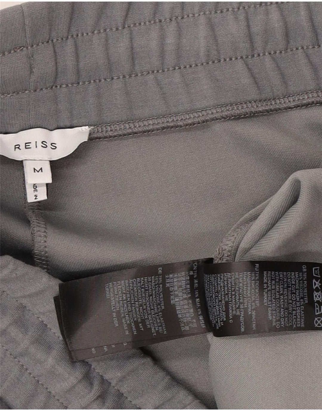 Мужские спортивные брюки Reiss, джоггеры, средний серый полиэстер