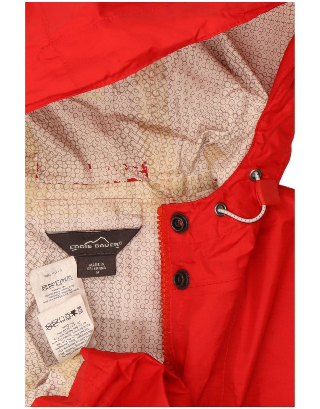 Женский плащ с капюшоном Eddie Bauer UK 14, средний красный, нейлон
