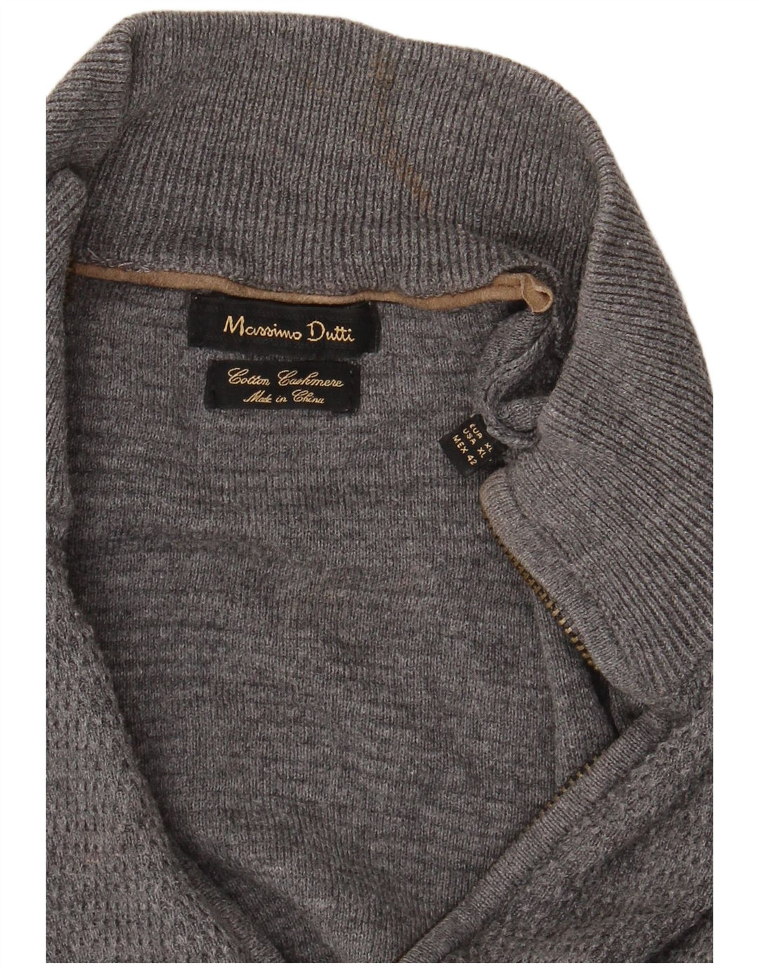 Мужской кардиган на молнии Massimo Dutti XL, серый