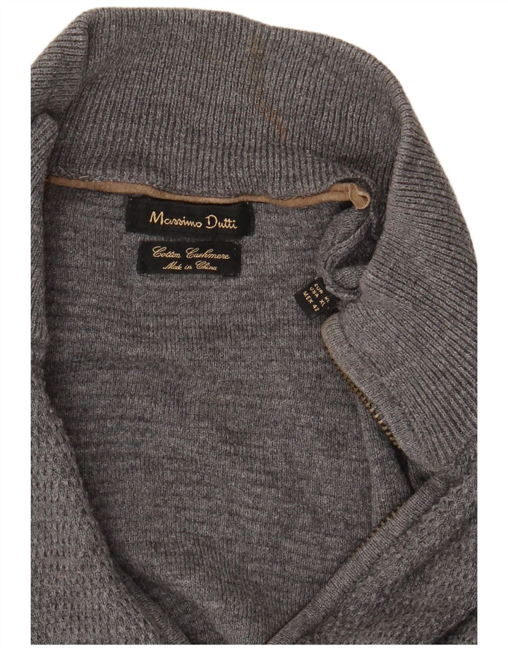 Мужской кардиган на молнии Massimo Dutti XL, серый