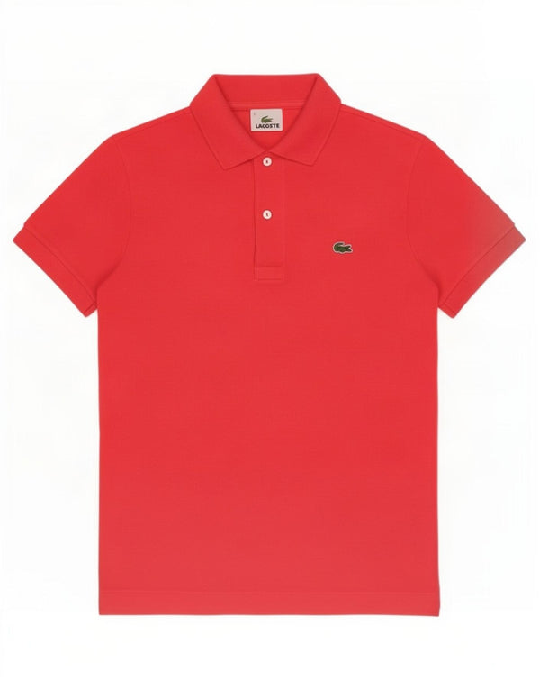 Мужская рубашка-поло Lacoste, размер 2 XS, розовый хлопок