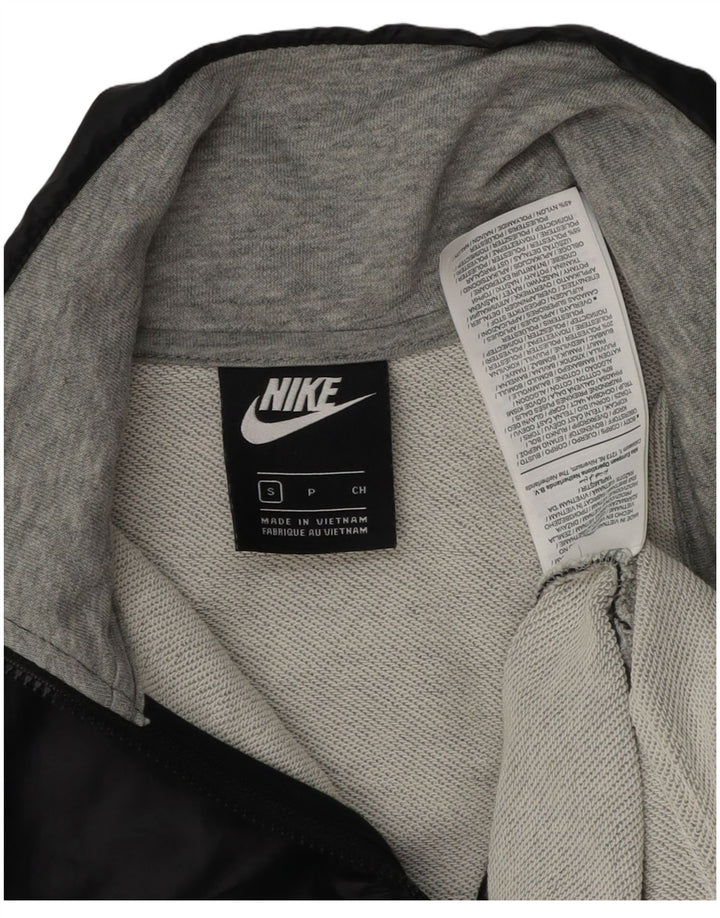 Женский укороченный свитер большого размера Nike UK 10, маленький серый цвет с цветными блоками