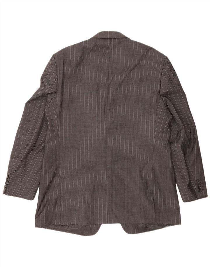 Мужской пиджак Marks & Spencer с двумя пуговицами, Великобритания, 46 XL, серая шерстяная полоска