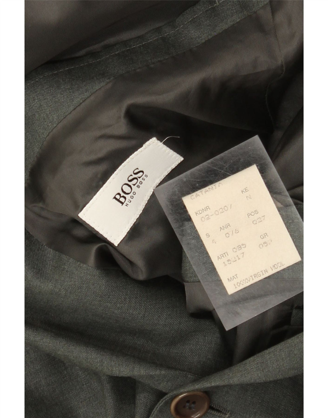 Мужской пиджак Hugo Boss на 2 пуговицах EU 52 XL, серая шерсть