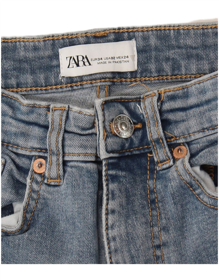 Женские расклешенные джинсы Zara EU 34 2XS W24 L25 синие