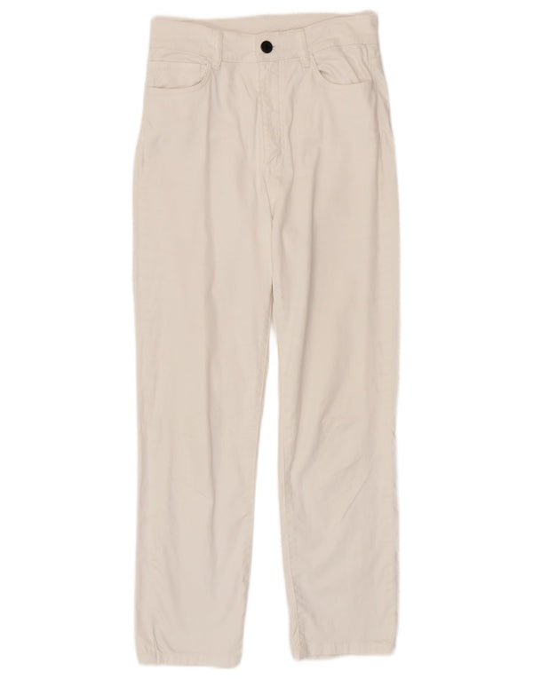 Massimo Dutti Женские прямые повседневные брюки EU 36 XS W26 L26 Белый хлопок