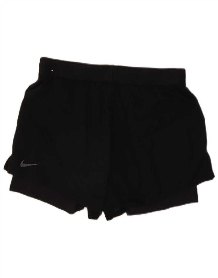 Женские спортивные шорты Nike Dri Fit UK 14, средние черные нейлоновые