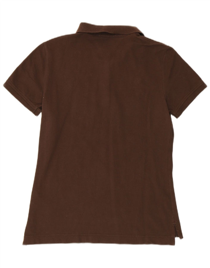 TOMMY HILFIGER Женская рубашка поло классического кроя UK 12 средний коричневый хлопок