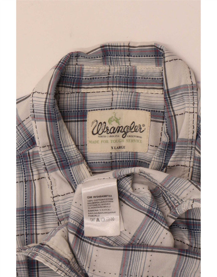Мужская рубашка Wrangler XL, темно-синяя клетка, хлопок