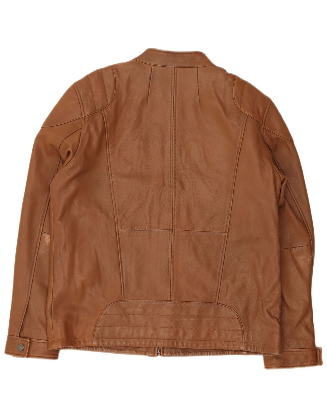 Мужская кожаная косуха Bruno Banani UK 44 2XL коричневая