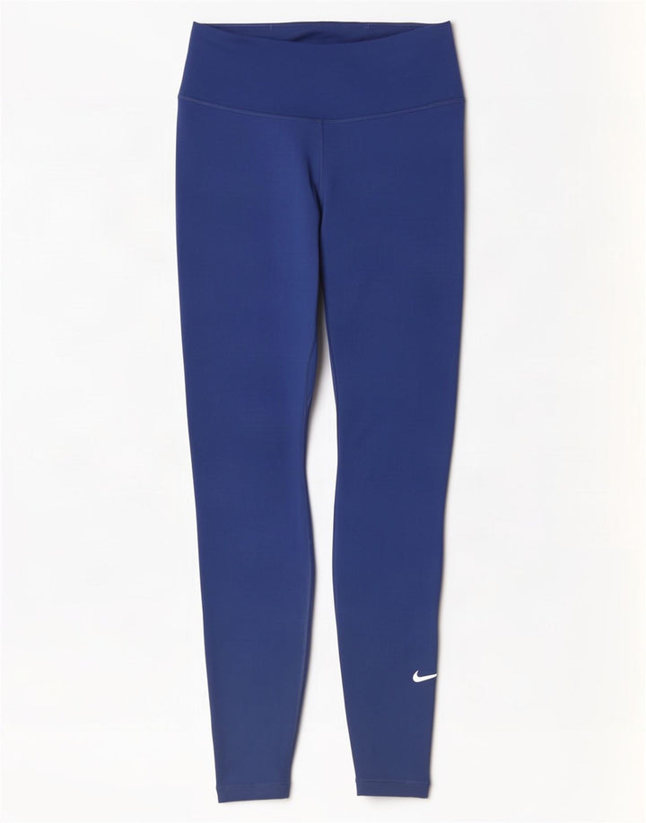 Женские леггинсы Nike UK 8, маленькие, темно-синие, полиэстер