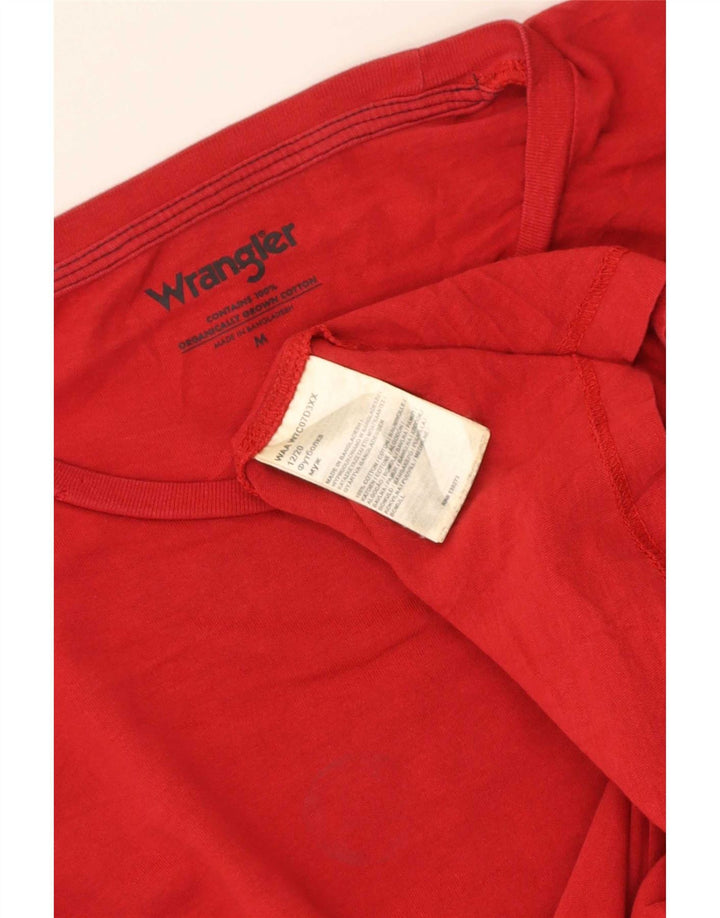 Мужская футболка Wrangler из хлопка среднего красного цвета