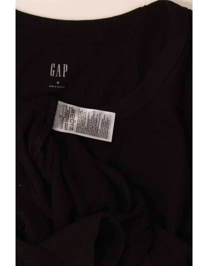 Женский топ Gap с длинным рукавом UK 12, средний черный хлопок, черный