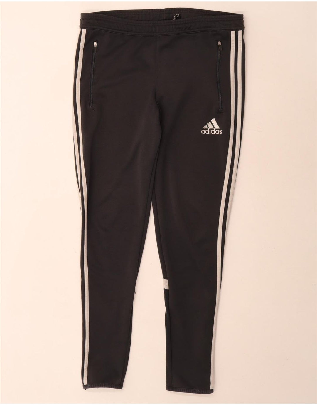 Мужские спортивные брюки Adidas Climalite, маленькие черные полиэстер с цветными блоками