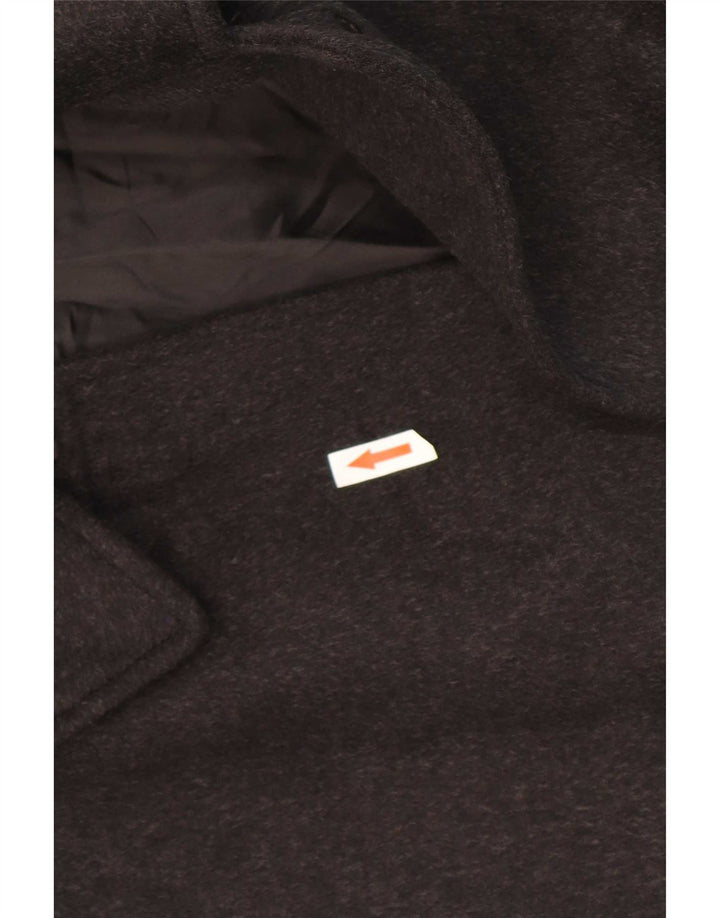 Репортажное мужское пальто IT 52 XL Черное Шерстяное