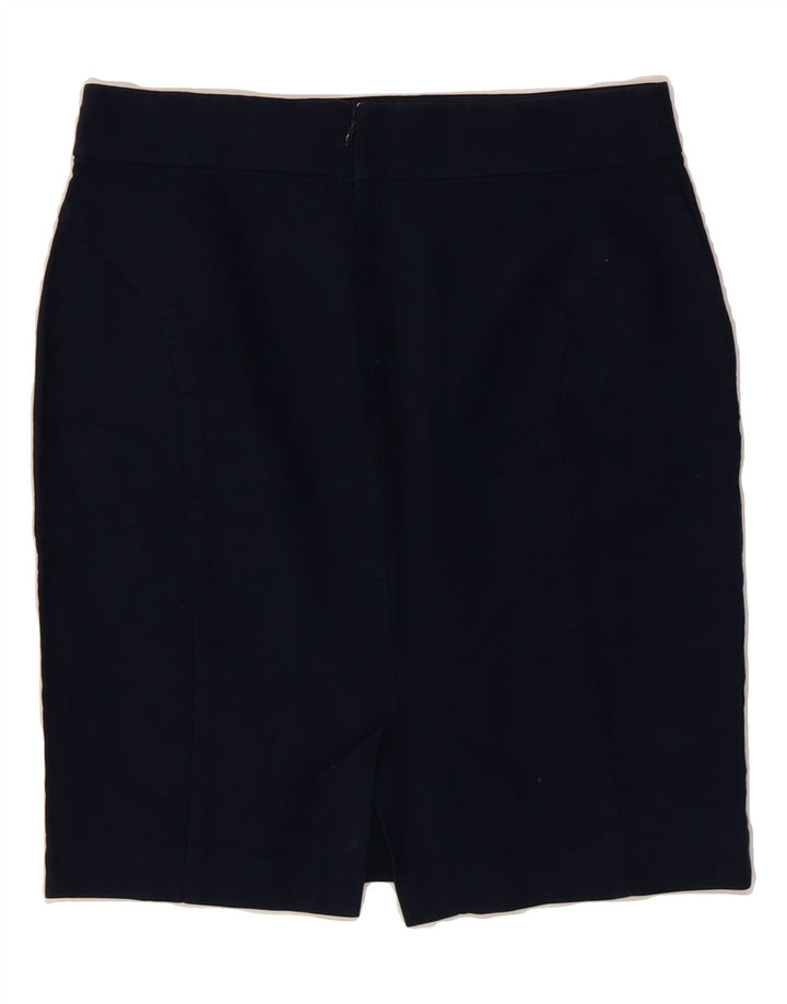 J. CREW Womens Pencil Skirt US 6 Medium W32  Navy Blue Cotton Vintage J. Crew and Second-Hand J. Crew from Messina Hembry 