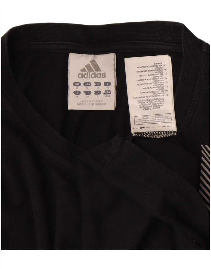 Мужская футболка с рисунком Adidas Top Medium Black Cotton