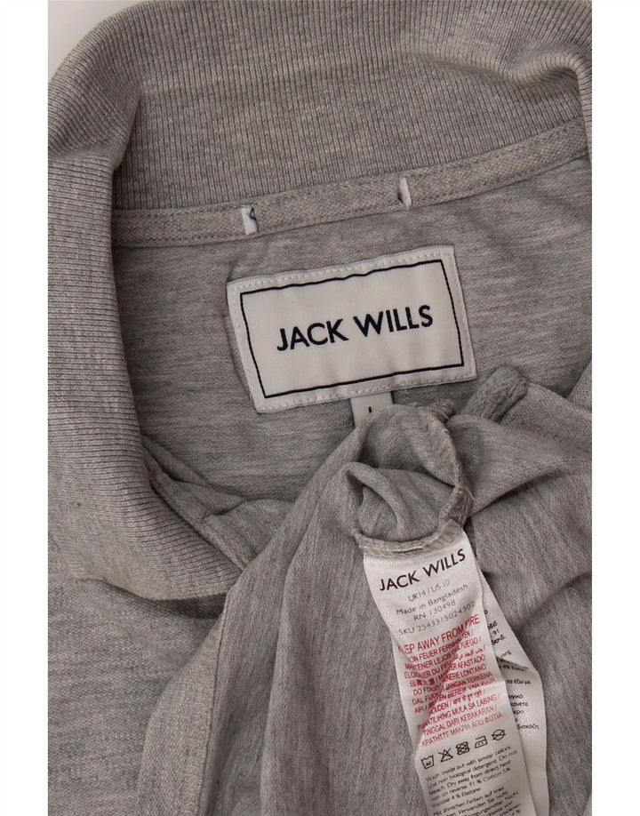 Женская рубашка поло Jack Wills UK 14, большая серая, хлопок