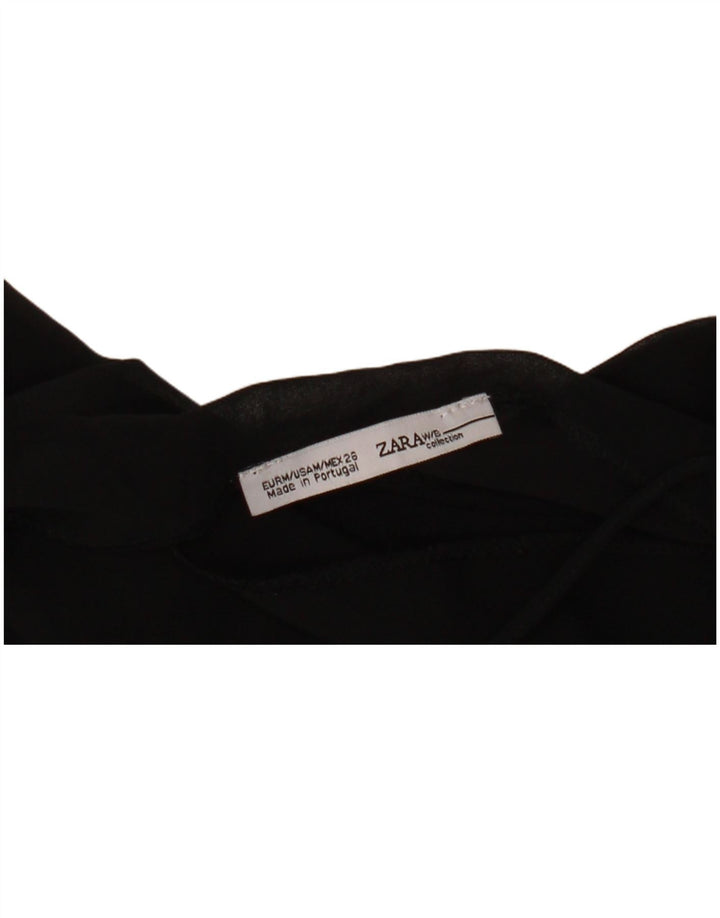 Женский топ с лямкой Zara UK 12, средний черный