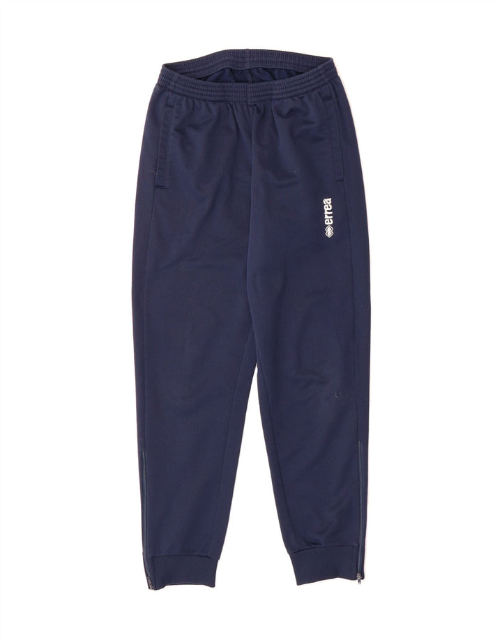 ERREA Boys Tracksuit Trousers Joggers 9-10 Years 2XS Navy Blue Polyester Vintage Errea and Second-Hand Errea from Messina Hembry 