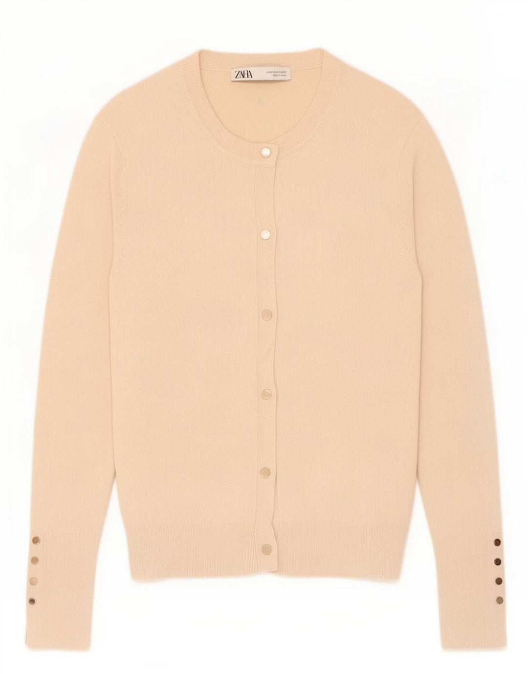 Женский кардиган Zara UK 12, средний бежевый вискоза