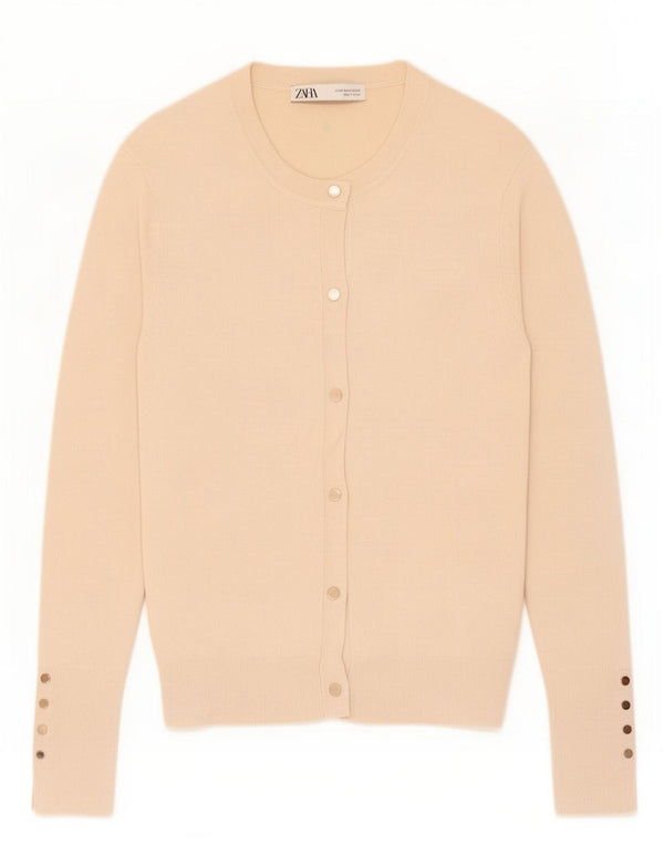 Женский кардиган Zara UK 12, средний бежевый вискоза