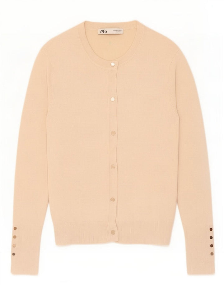 Женский кардиган Zara UK 12, средний бежевый вискоза