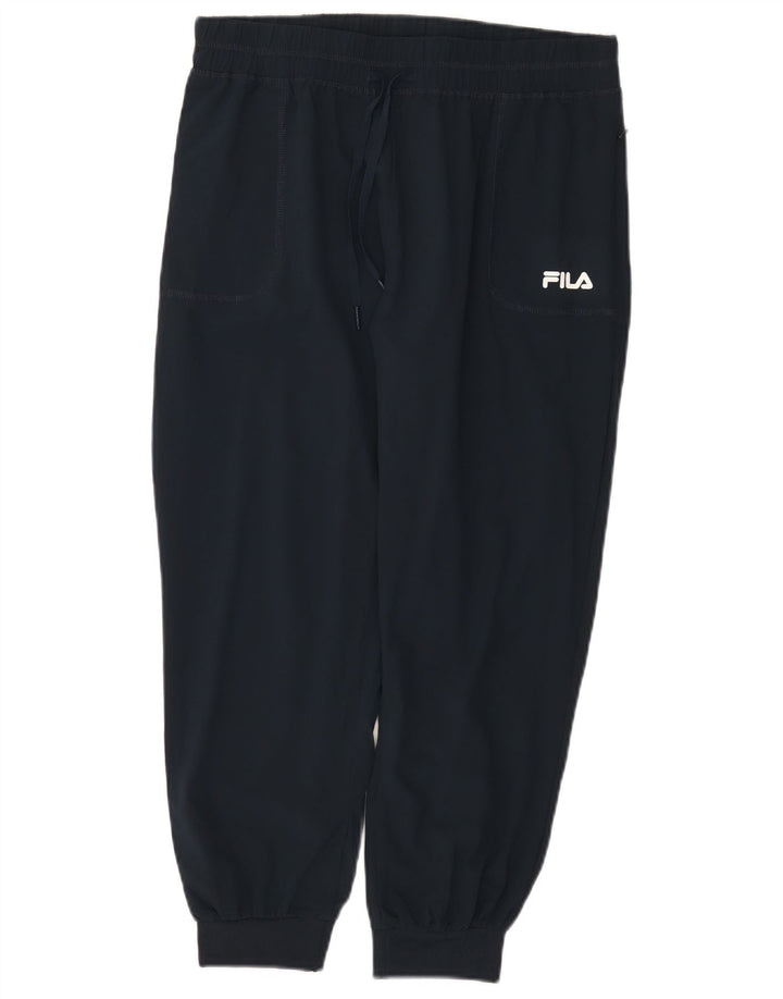 Fila Женский спортивный костюм Брюки Джоггеры UK 12 Средний Темно-синий Полиэстер