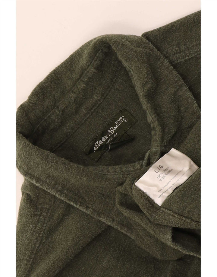 Мужская фланелевая рубашка Eddie Bauer, хлопок цвета хаки, большой размер