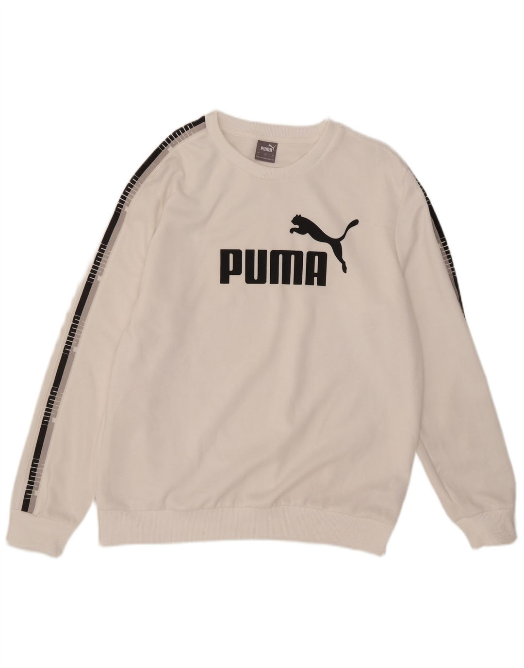 Мужской свитшот с рисунком Puma, большой белый полиэстер