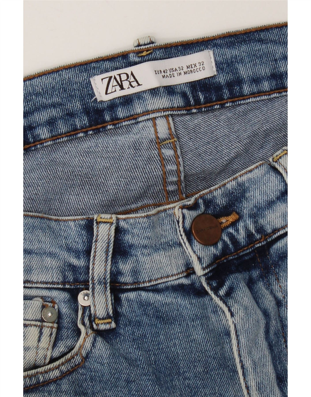 Мужские узкие джинсы Zara, размер 42, большие W32 L31, синие