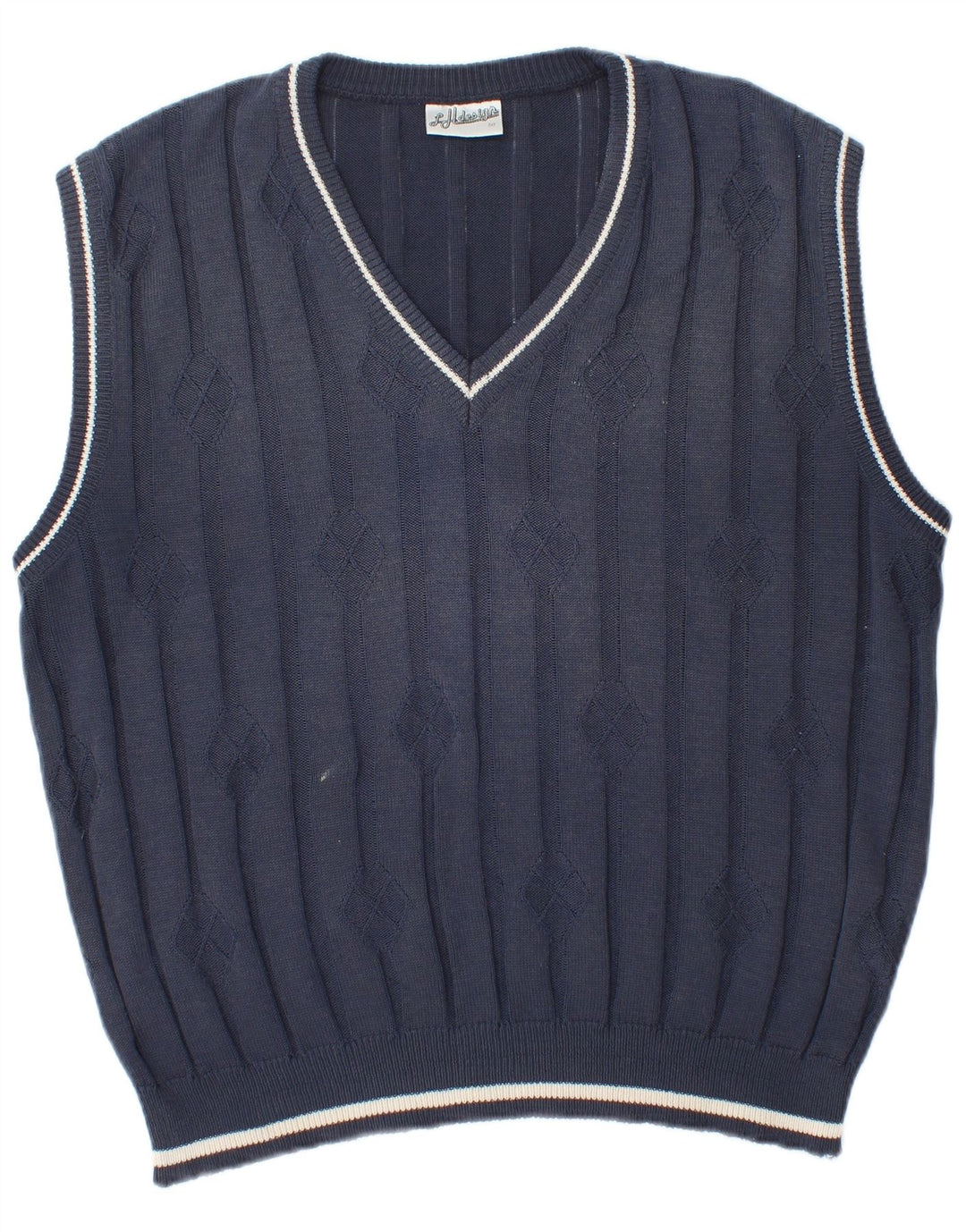 Винтажная мужская майка безрукавка IT 50 Medium Navy Blue