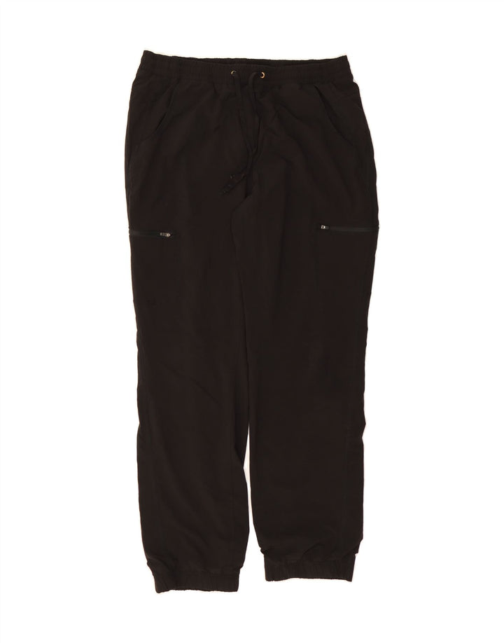 EDDIE BAUER Womens Cargo Tracksuit Trousers Joggers US 12 Large  Black Vintage Eddie Bauer and Second-Hand Eddie Bauer from Messina Hembry 
