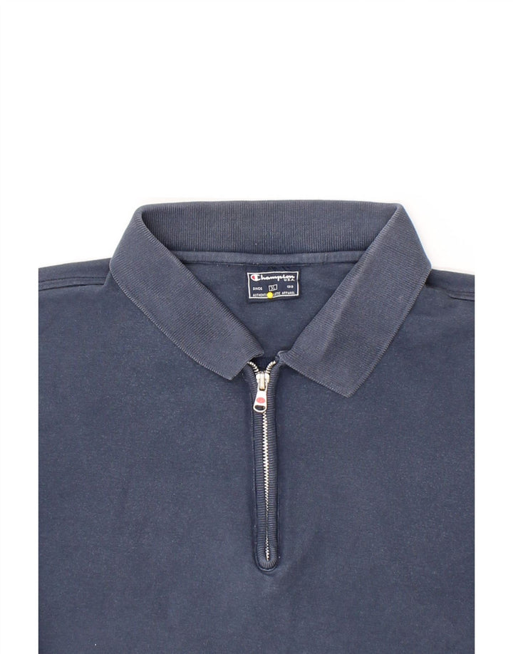 CHAMPION Mens Polo Shirt XL Navy Blue Cotton Vintage Champion and Second-Hand Champion from Messina Hembry 