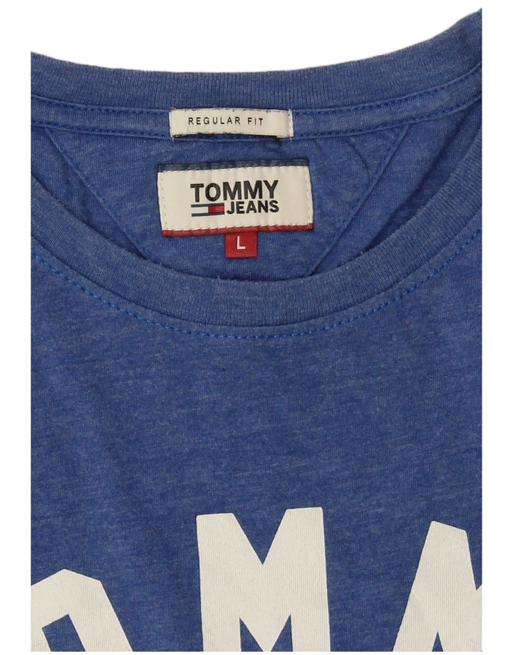 Мужская футболка обычного кроя Tommy Hilfiger с рисунком, большой синий полиэстер