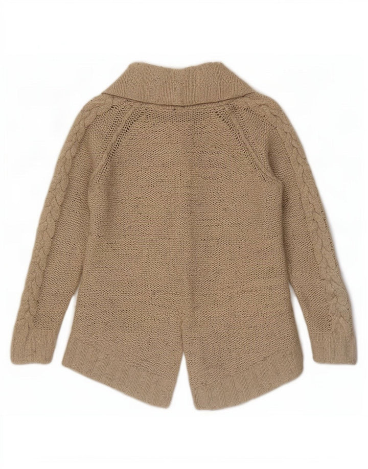Женский открытый кардиган Zara UK 10, маленький размер, бежевый нейлон