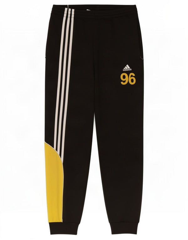 Мужские спортивные брюки Adidas Joggers UK 36/38 маленькие черные с цветными блоками