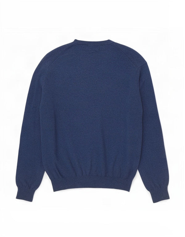 Crew Clothing Мужской джемпер с v-образным вырезом, большой синий хлопковый свитер